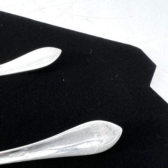 Antique 1900s Weidlich Co. Sterling Silver Small 5.25" Spoon Ladles 35 Grams - Picture 7 of 11